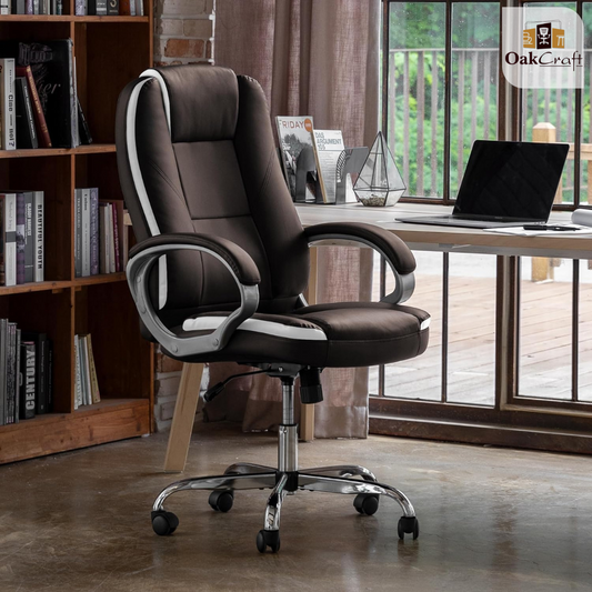 Oakcraft Gloster High Back Leatherette Ergonomic Office Chair - Oakcraft