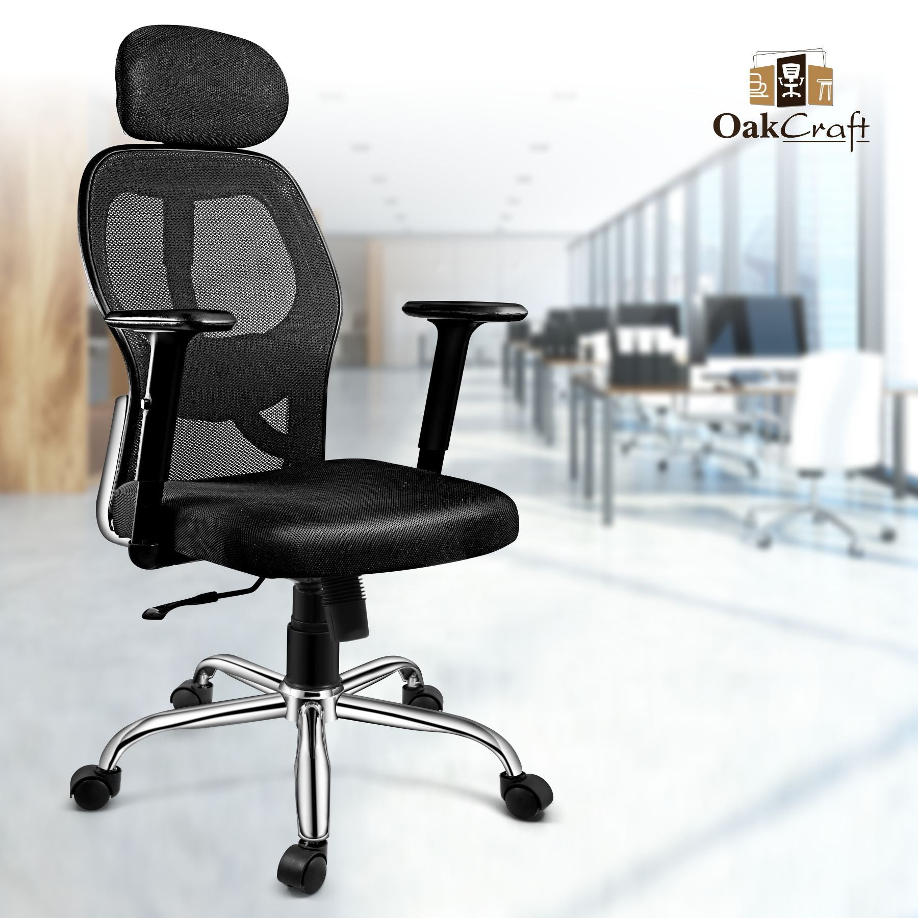 Oakcraft Matrix High Back Ergonomic Mesh Office Chair Black