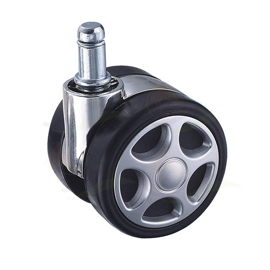 Oakcraft  2-Inch Pin-Type Office Chair Casters Wheels Floor-Protecting Standard Size for Computer and Gaming Chairs (Set 5 Piece)