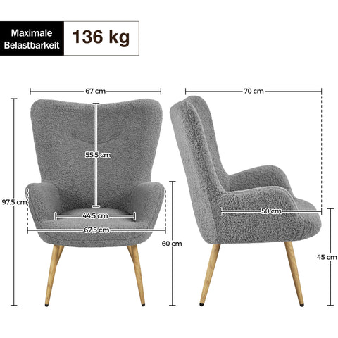 Oakcraft Wingback Chair, Polyester Cover, TV Chair, Armrest Chair, Upholstered Folding Chair, Cocktail Chair, Teddy Plush, Stylish Design, Oakcraft Wingback Chair, Polyester Cover, TV Chair, Armrest Chair, Upholstered Folding Chair, Cocktail Chair, Teddy Plush, Stylish Design,