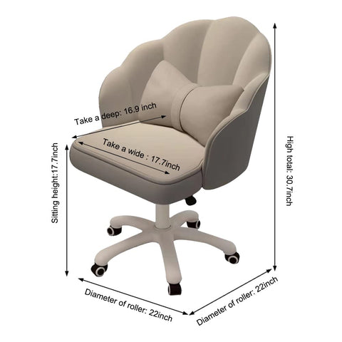 Oakcraft Home Office Desk Butterfly Chair with Mid-Back Upholstered Modern Tufted Computer Task Chair Swivel Height Adjustable Velvet Accent Chair Oakcraft Home Office Desk Butterfly Chair with Mid-Back Upholstered Modern Tufted Computer Task Chair Swivel Height Adjustable Velvet Accent Chair