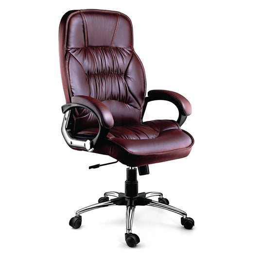 Stylish Office Chair with Contoured Seat and Back