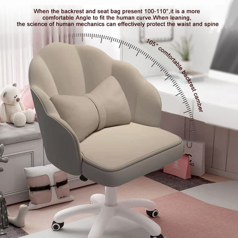 Oakcraft Home Office Desk Butterfly Chair with Mid-Back Upholstered Modern Tufted Computer Task Chair Swivel Height Adjustable Velvet Accent Chair Oakcraft Home Office Desk Butterfly Chair with Mid-Back Upholstered Modern Tufted Computer Task Chair Swivel Height Adjustable Velvet Accent Chair