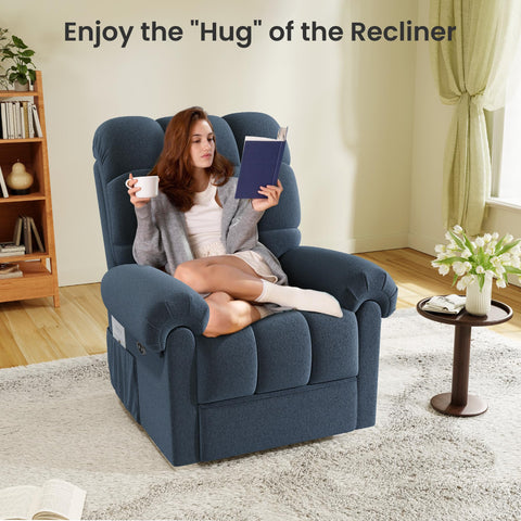 Oakcraft 2025 New Power Recliner Chair for Adults, Adjustable Electric Chair Power Reclining Sofa, USB Port, Ultra-Comfy Teddy Fleece Recliner for Living Room, Tool-Free Setup Single Sofa Oakcraft 2025 New Power Recliner Chair for Adults, Adjustable Electric Chair Power Reclining Sofa, USB Port, Ultra-Comfy Teddy Fleece Recliner for Living Room, Tool-Free Setup Single Sofa