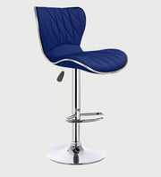 Oakcraft Comfortable Cushion Upholstery with back, Airlift Adjustable Swivel Solid wood Leatherette Bar Stool