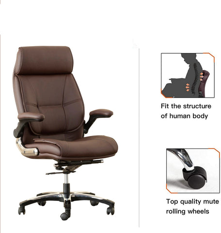 Oakcraft HIGH Back Leather Office with adjustable handle for home and office Leatherette Office Executive Chair