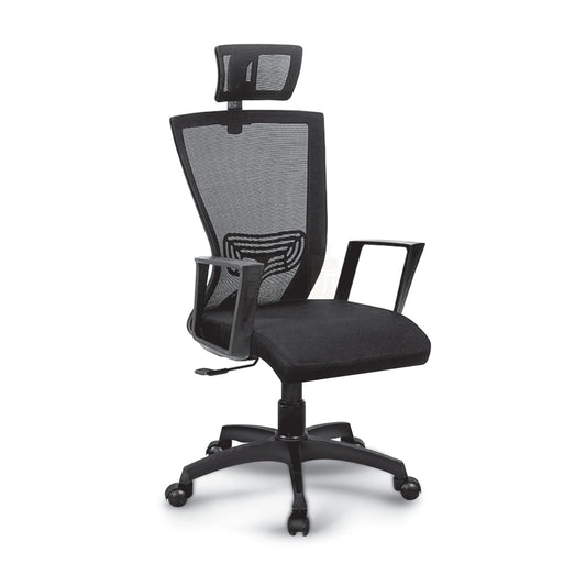 Comfortable Mesh Office Chair with Adjustable Headrest