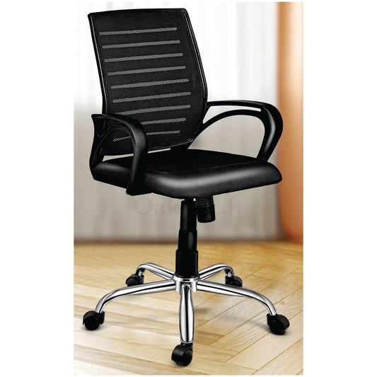 Adjustable Mesh Office Chair with Dual-Wheel Casters