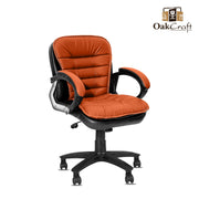 Oakcraft Harmony Medium Back Leatherette Ergonomic Office Chair - Oakcraft