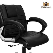 Oakcraft Majesty Medium Back Leatherette Ergonomic Office Chair - Oakcraft