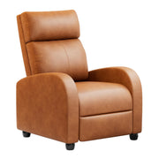 Oakcraft Recliner Chair Recliner Sofa Chair Padded Seat Pu Leather Adjustable Reclining Chairs Home Theater Single Modern Living Room Recliners with Thick Seat Cushion and Backrest