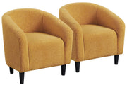 Oakcraft Accent Chair Set of 2, Boucle Fabric Club Chair, Furry Sherpa Elegant Siting Chair with Cozy Soft Padded for Living Room Bedroom Reception Room Office,