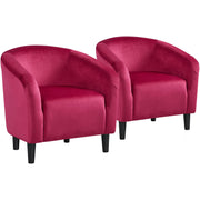 Oakcraft Accent Chair Set of 2, Boucle Fabric Club Chair, Furry Sherpa Elegant Siting Chair with Cozy Soft Padded for Living Room Bedroom Reception Room Office,