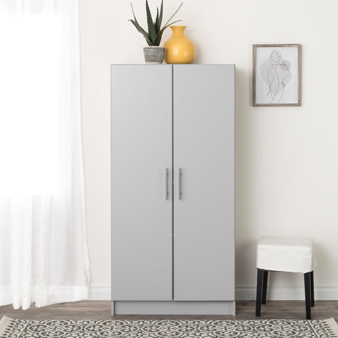 Oakcraft Elite 32" Storage Cabinet, Drifted Gray Storage Cabinet, Bathroom Cabinet, Pantry Cabinet with 3 Shelves 16" D x 32" W x 65" H,