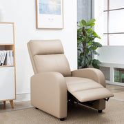 Oakcraft Recliner Chair Recliner Sofa Chair Padded Seat Pu Leather Adjustable Reclining Chairs Home Theater Single Modern Living Room Recliners with Thick Seat Cushion and Backrest