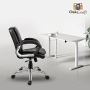 Oakcraft Majesty Medium Back Leatherette Ergonomic Office Chair - Oakcraft