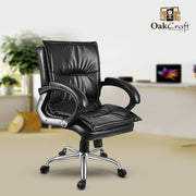 Oakcraft Renown Medium Back Leatherette Ergonomic Office Chair - Oakcraft