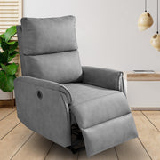 Oakcraft Electric Power Recliner, Breathable Fabric Reclining Chair, USB Ports, Electric Home Theater Seating, Recliners for Small Spaces, Home Living Room Bedroom