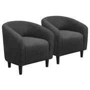 Oakcraft Accent Chair Set of 2, Boucle Fabric Club Chair, Furry Sherpa Elegant Siting Chair with Cozy Soft Padded for Living Room Bedroom Reception Room Office,