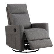 Oakcraft Recliner Chair PU Leather Recliner Sofa Home Theater Seating Adjustable Modern Single Reclining Chair Sofa with Pocket Spring Living Room Bedroom
