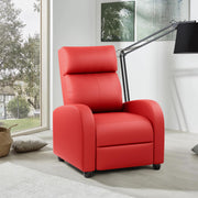 Oakcraft Recliner Chair Recliner Sofa Chair Padded Seat Pu Leather Adjustable Reclining Chairs Home Theater Single Modern Living Room Recliners with Thick Seat Cushion and Backrest