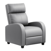 Oakcraft Recliner Chair Recliner Sofa Chair Padded Seat Pu Leather Adjustable Reclining Chairs Home Theater Single Modern Living Room Recliners with Thick Seat Cushion and Backrest