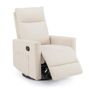 Oakcraft Recliner Chair PU Leather Recliner Sofa Home Theater Seating Adjustable Modern Single Reclining Chair Sofa with Pocket Spring Living Room Bedroom