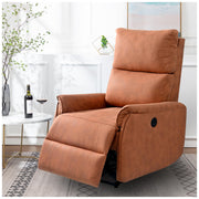 Oakcraft Electric Power Recliner, Breathable Fabric Reclining Chair, USB Ports, Electric Home Theater Seating, Recliners for Small Spaces, Home Living Room Bedroom
