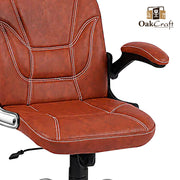 Oakcraft Colossal  Medium Back Leatherette Ergonomic Office Chair - Oakcraft