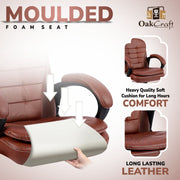 Oakcraft Majesty Medium Back Leatherette Ergonomic Office Chair - Oakcraft