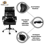 Oakcraft Stardom High Back Leatherette Ergonomic Office Chair - Oakcraft