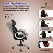 Oakcraft Stardom High Back Leatherette Ergonomic Office Chair - Oakcraft