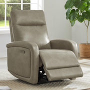 Oakcraft Recliner Chair, Zero Wall Reclining Sofa Chair W Power Point USB Charger, Small Faux Leather RV Recliners Home Theater Seating for Living Room