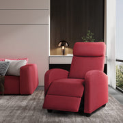 Oakcraft Recliner Chair Adjustable Home Theater Single Fabric Recliner Sofa Furniture with Thick Seat Cushion and Backrest Modern Living Room Recliners OMR-308 Modern Aurora Grey