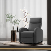 Oakcraft Recliner Chair Adjustable Home Theater Single Fabric Recliner Sofa Furniture with Thick Seat Cushion and Backrest Modern Living Room Recliners OMR-308 Modern Aurora Grey