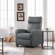 Oakcraft Recliner Chair PU Leather Recliner Sofa Home Theater Seating with Lumbar Support Overstuffed High-Density Sponge Push