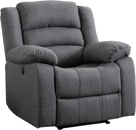 Oakcraft Power Recliner Chair, Oversized Electric Overstuffed Chair with Soft Cushion and Back, Sofa with Comfortable Armchair