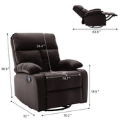 Oakcraft Recliner Chair for Adults, Massage Fabric Small Recliner Home Theater Seating with Lumbar Support, Adjustable Modern Reclining Chair with Padded Seat Backrest for Living Room