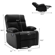 Oakcraft Recliner Chair for Adults, Massage Fabric Small Recliner Home Theater Seating with Lumbar Support, Adjustable Modern Reclining Chair with Padded Seat Backrest for Living Room