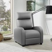 Oakcraft Recliner Chair Recliner Sofa Chair Padded Seat Pu Leather Adjustable Reclining Chairs Home Theater Single Modern Living Room Recliners with Thick Seat Cushion and Backrest