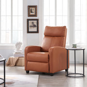 Oakcraft Recliner Chair PU Leather Recliner Sofa Home Theater Seating with Lumbar Support Overstuffed High-Density Sponge Push