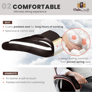 Oakcraft Gloster High Back Leatherette Ergonomic Office Chair - Oakcraft