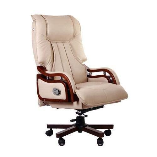 Oakcraft Office Chairs and Home usable and Comfortable Luxurious Feel in Chair Cream Color
