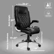 Oakcraft Dominion High Back Leatherette Ergonomic Office Chair - Oakcraft