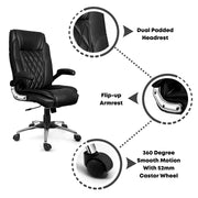 Oakcraft Dominion High Back Leatherette Ergonomic Office Chair - Oakcraft
