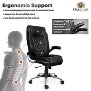 Oakcraft Dominion High Back Leatherette Ergonomic Office Chair - Oakcraft