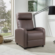 Oakcraft Recliner Chair Recliner Sofa Chair Padded Seat Pu Leather Adjustable Reclining Chairs Home Theater Single Modern Living Room Recliners with Thick Seat Cushion and Backrest