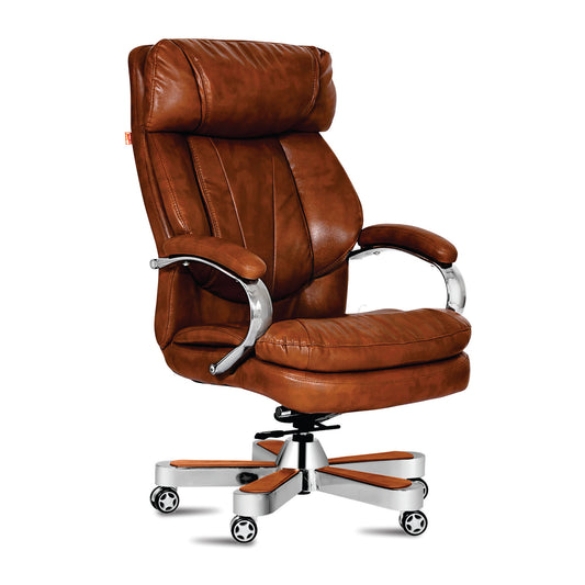 Leather Office Chair with Built-in Massage Function