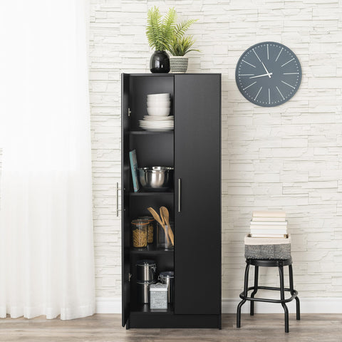 Oakcraft Elite 32" Storage Cabinet, Drifted Gray Storage Cabinet, Bathroom Cabinet, Pantry Cabinet with 3 Shelves 16" D x 32" W x 65" H,