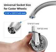 Oakcraft Office Chair Base Replacement, 26 Inch Heavy Duty Metal Leg, Reinforced to Repair Swivel Gaming Chair Bottom Part | Universal Pin Caster and Gas Cylinder Size (Silver)